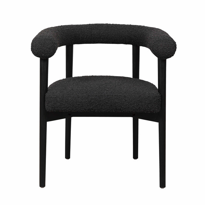 Spara Black Boucle Dining Chair - Home And Beyond