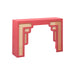 Suzie Coral Pink & Rattan Console Table image