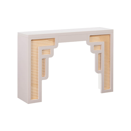 Suzie Cream & Rattan Console Table image