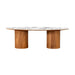 Tamara Marble Ceramic Oval Coffee Table - Home And Beyond