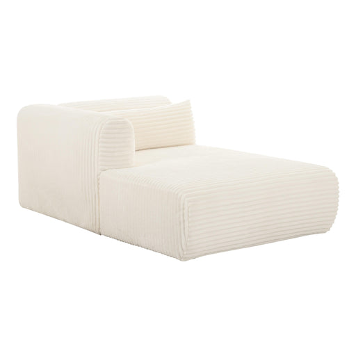 Tarra Fluffy Oversized Cream Corduroy Modular LAF Chaise image