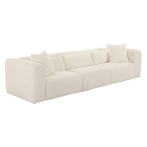 Tarra Fluffy Oversized Cream Corduroy Modular Sofa image