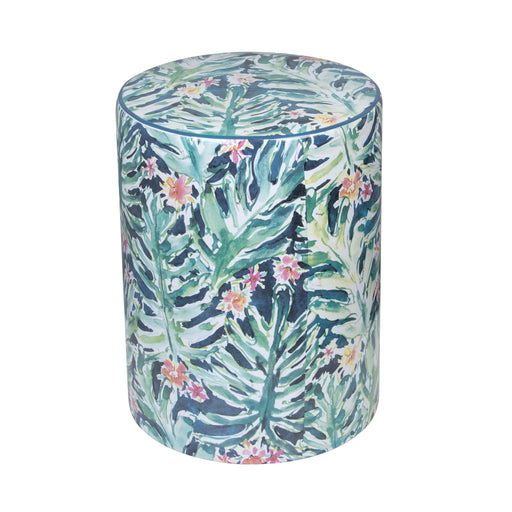 Taurus Ceramic Stool in Garden Print image