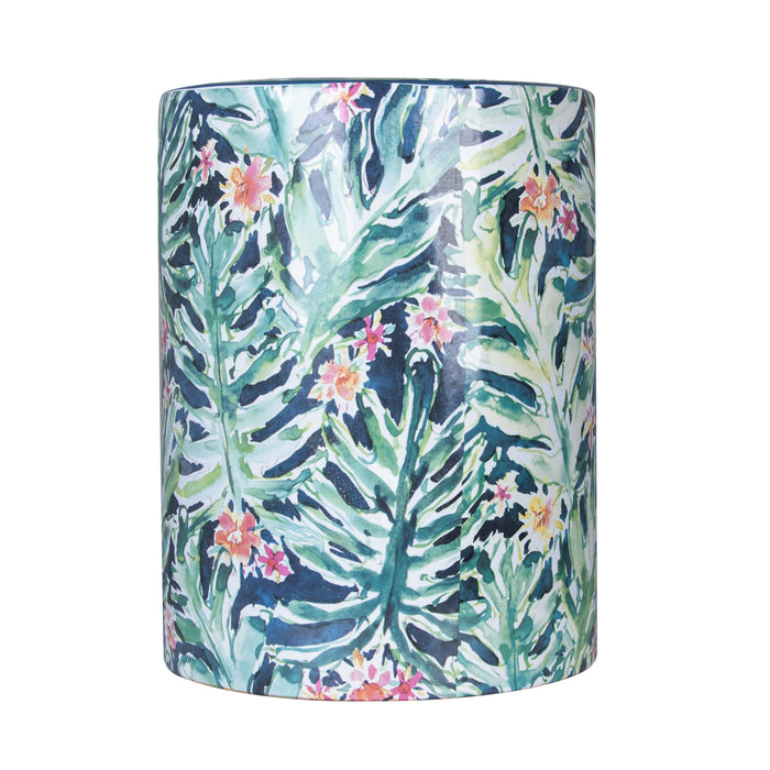 Taurus Ceramic Stool in Garden Print - Home And Beyond