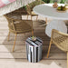 Taurus Ceramic Stool in Modern Stripes Print - Home And Beyond