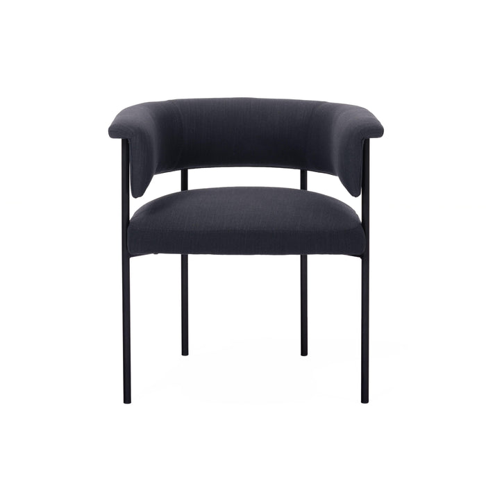 Taylor Black Performance Linen Dining Chair - Home And Beyond