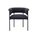 Taylor Black Performance Linen Dining Chair - Home And Beyond