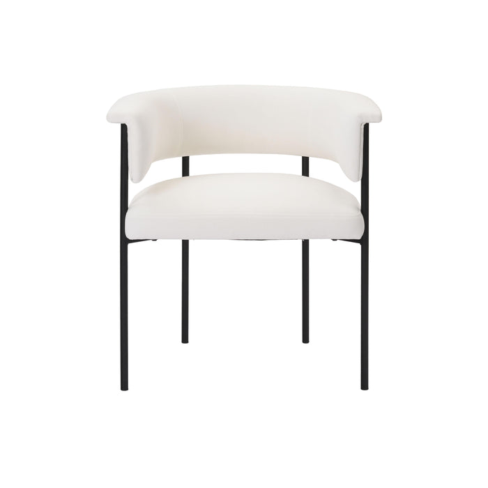 Taylor Cream Performance Linen Dining Chair - Home And Beyond