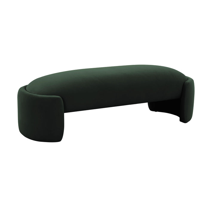 Toledo Forest Green Velvet Bench image