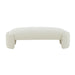 Toledo Cream Velvet Bench - Home And Beyond