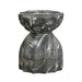 Turin Black Faux Marble Indoor / Outdoor Concrete Stool - Home And Beyond