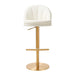 Venus Cream and Gold Adjustable Swivel Stool - Home And Beyond