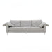 Vari Light Grey Textured Velvet Lounge Sofa - Home And Beyond