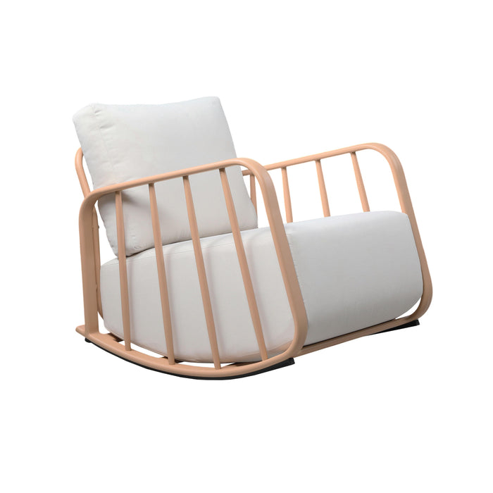 Violette Terracotta and Cream Outdoor Rocking Chair image