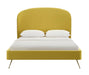 Vivi Burnt Gold Velvet Bed in King - Home And Beyond