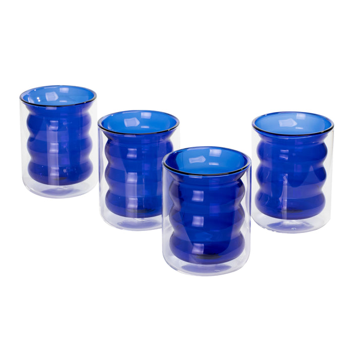 Waves Blue Water Glass - Set of 4 - Home And Beyond