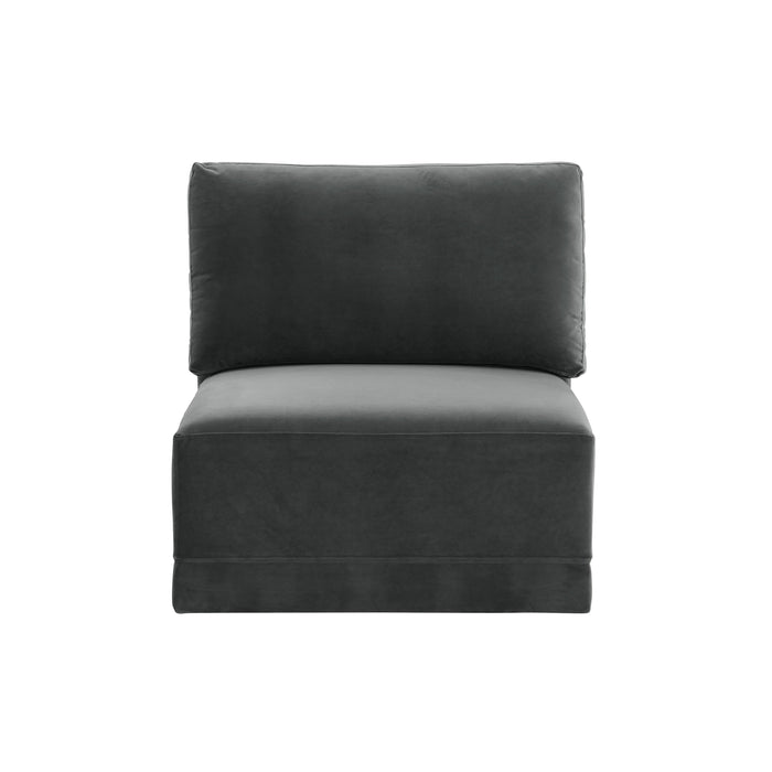 Willow Charcoal Armless Chair - Home And Beyond
