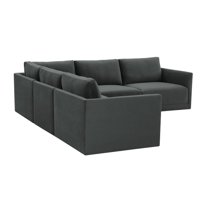 Willow Charcoal Modular L Sectional - Home And Beyond