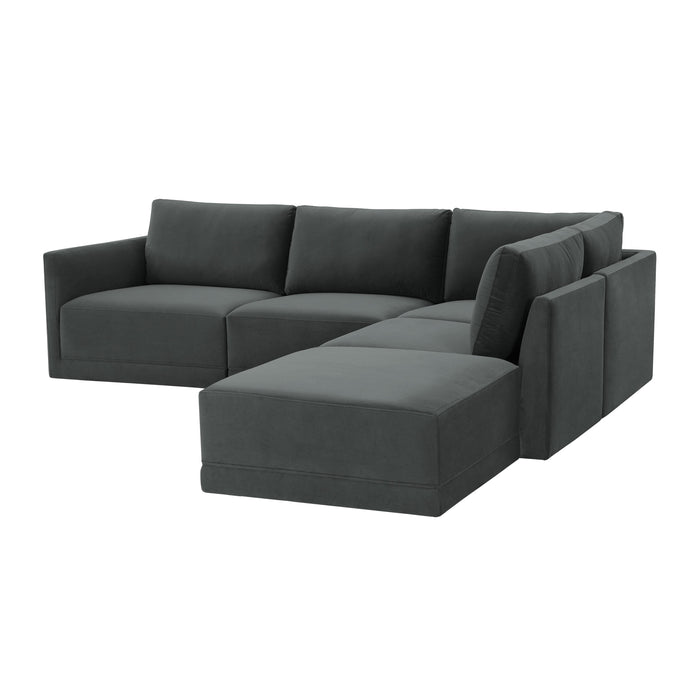 Willow Charcoal Modular RAF Sectional - Home And Beyond