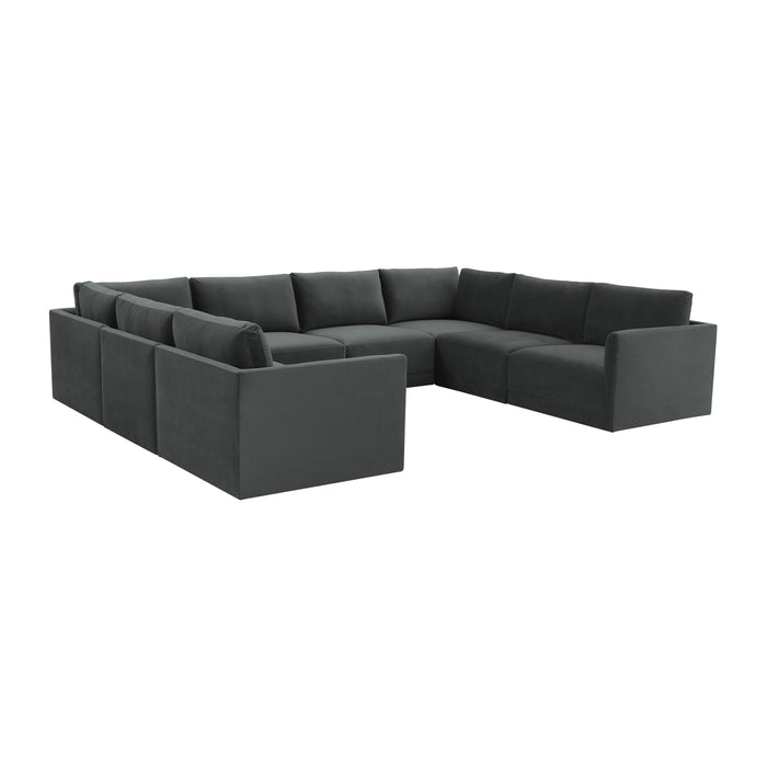 Willow Charcoal Modular Large U Sectional - Home And Beyond