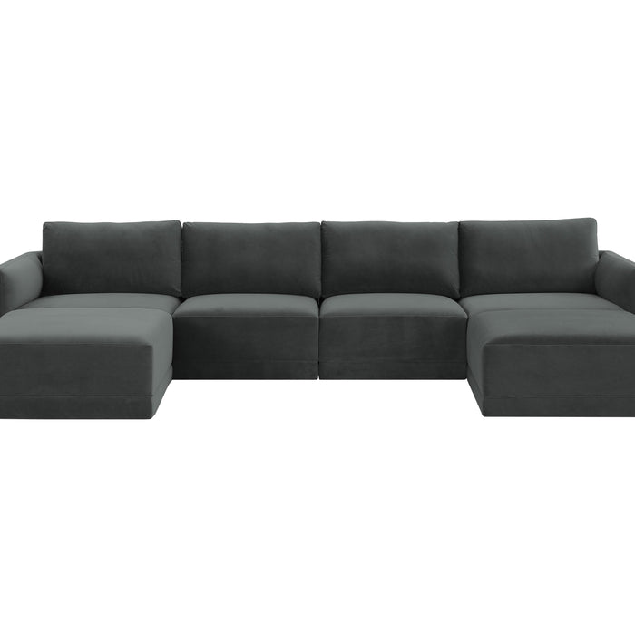 Willow Charcoal Modular U Sectional - Home And Beyond