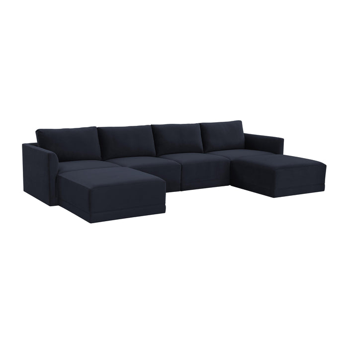 Willow Navy Modular U Sectional image