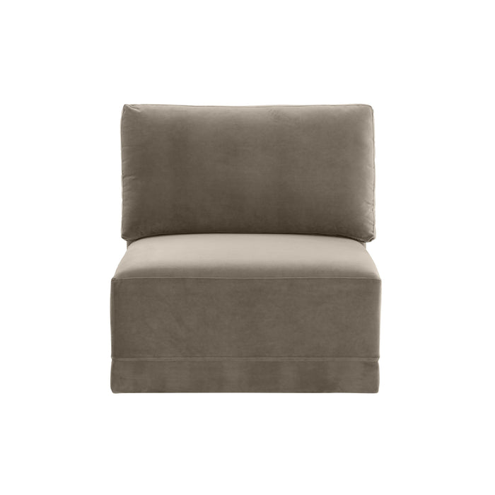 Willow Taupe Armless Chair - Home And Beyond