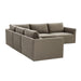 Willow Taupe Modular L Sectional - Home And Beyond