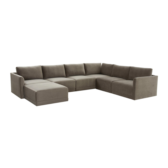 Willow Taupe Modular Large Chaise Sectional image