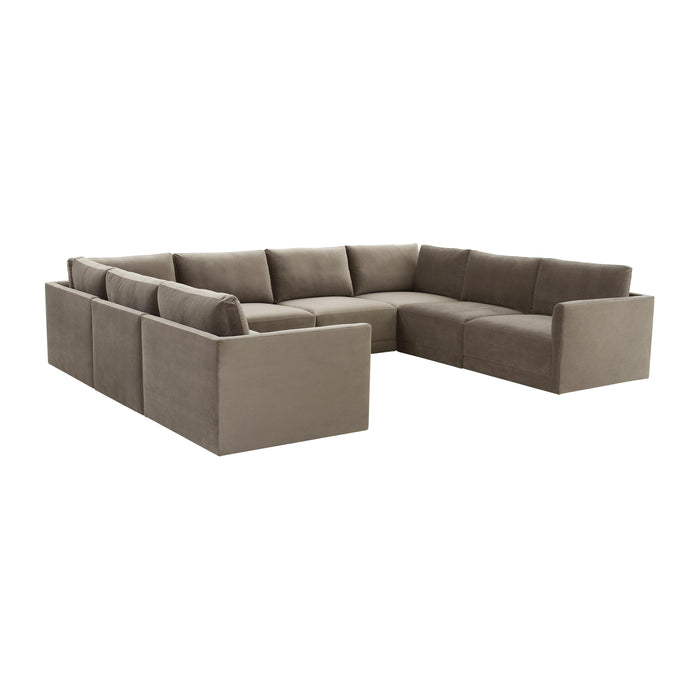 Willow Taupe Modular Large U Sectional - Home And Beyond