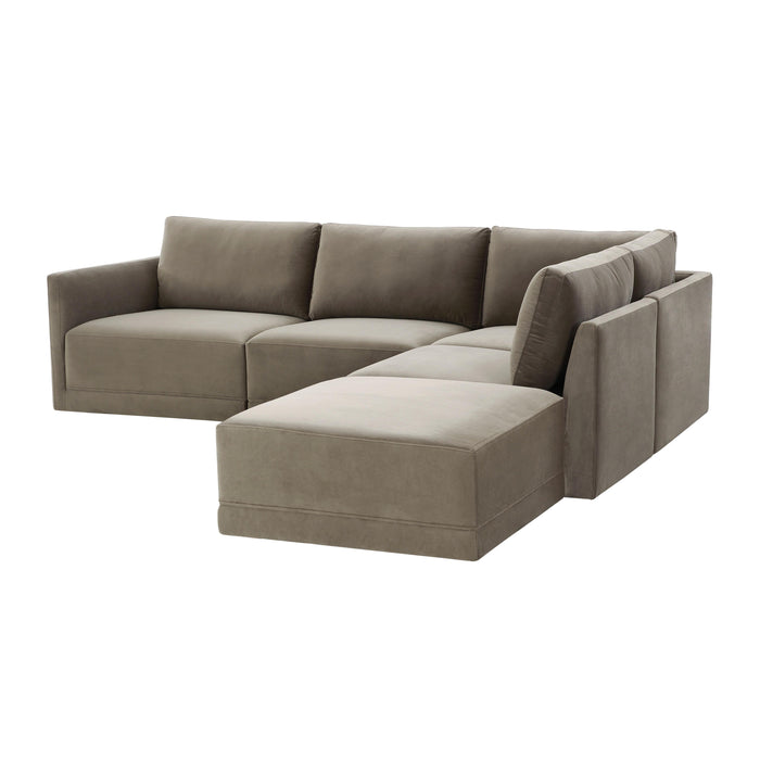 Willow Taupe Modular RAF Sectional - Home And Beyond