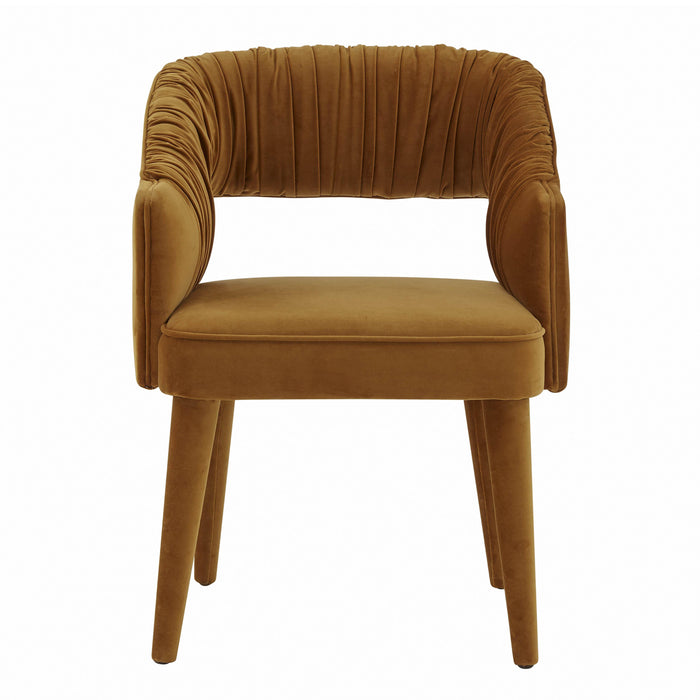 Zora Turmeric Velvet Dining Chair - Home And Beyond