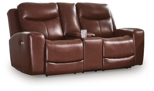 Next Move Power Reclining Loveseat with Console - Home And Beyond