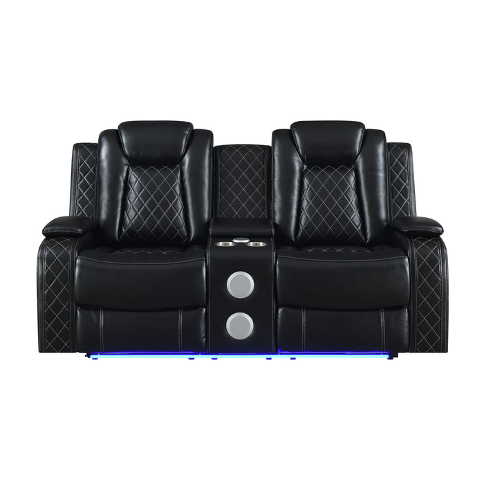Orion Ii Console Loveseat W/ Pwr Fr & Hr-Black