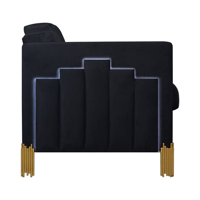 Empire Lighted Sofa-Black