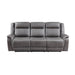 Enzo Sofa W/Dual Recliner- Gray