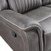Enzo Sofa W/Dual Recliner- Gray