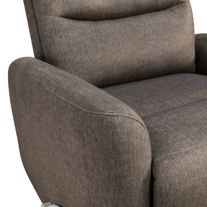 Takami Swivel Recliner-Chocolate Poly