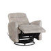 Takami Swivel Recliner-Gray Vegan Leather