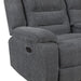 Redondo Laf Console Loveseat W/ 2 Recliners Pwr Fr-Dk Gray