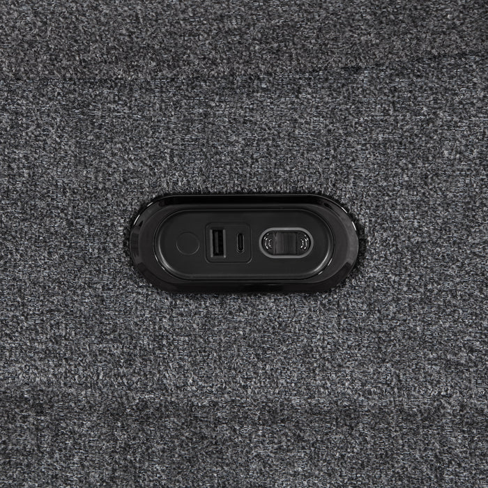 Redondo Raf Console Loveseat W/1 Recliner Pwr Fr-Dk Gray