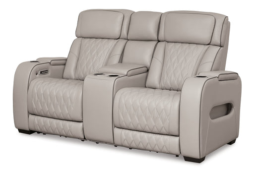 Boyington Power Reclining Loveseat with Console - Home And Beyond