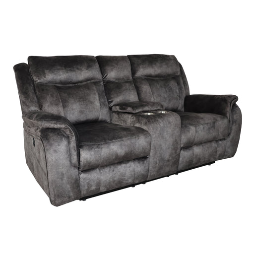 Park City Console Loveseat W/ Pwr Fr-Slate