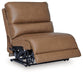 DeepWakes Reclining Sectional with Storage Console - Home And Beyond