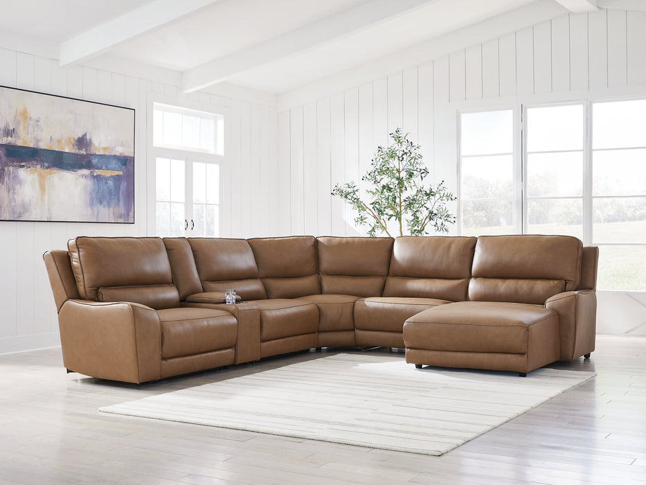 DeepWakes Power Reclining Sectional with Chaise - Home And Beyond