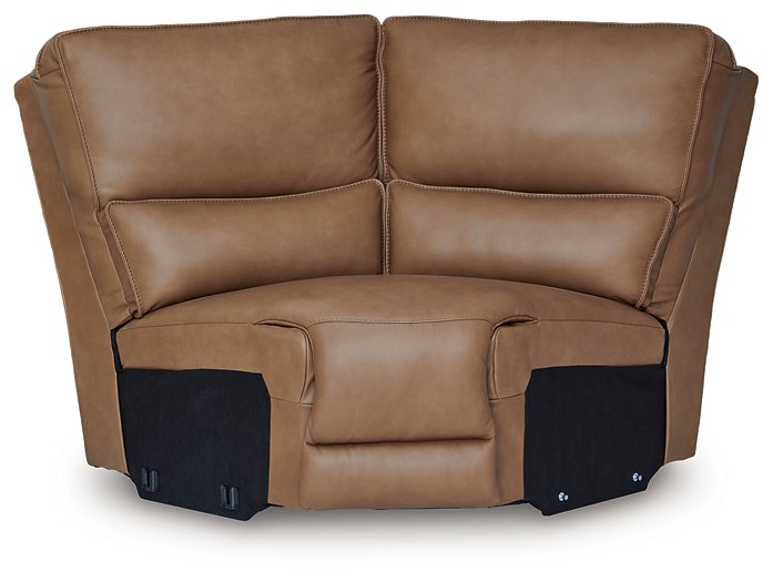 DeepWakes Reclining Sectional with Storage Console - Home And Beyond