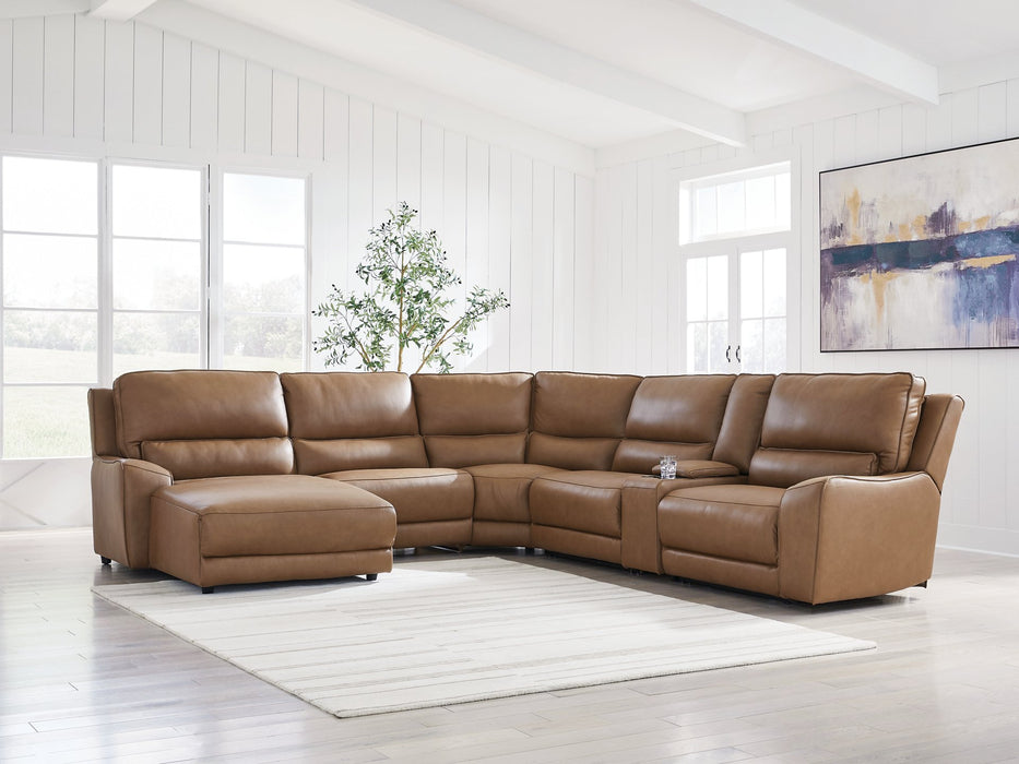 DeepWakes Power Reclining Sectional with Chaise - Home And Beyond