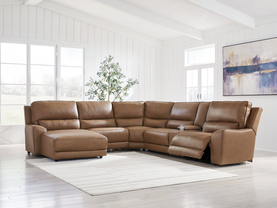 DeepWakes Power Reclining Sectional with Chaise - Home And Beyond