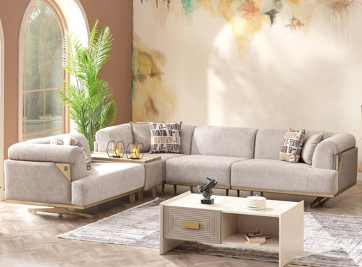 Urla 5pc Sectional Cream - Home And Beyond