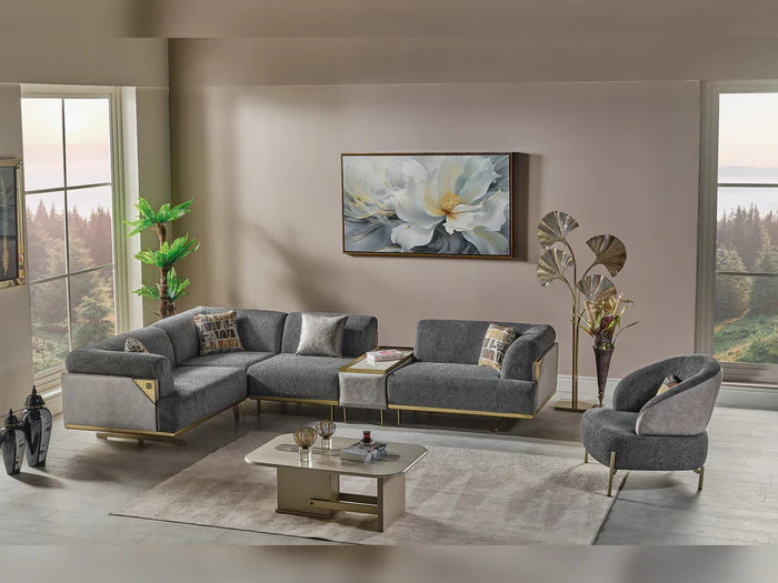 Urla 5pc Sectional Grey - Home And Beyond
